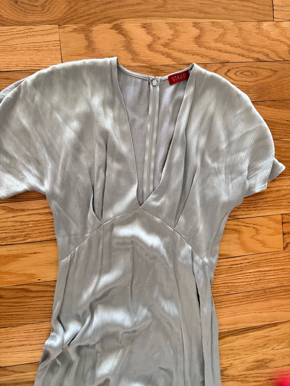 STAUD deco inspired silver maxi dress - Picture 3 of 5